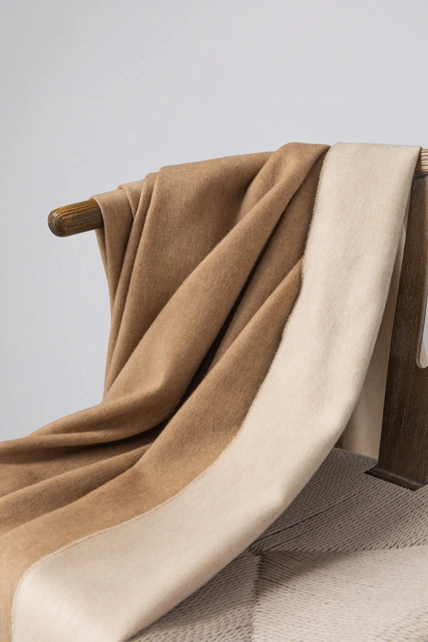 Johnstons Of Elgin Reversible Natural Cashmere Throw