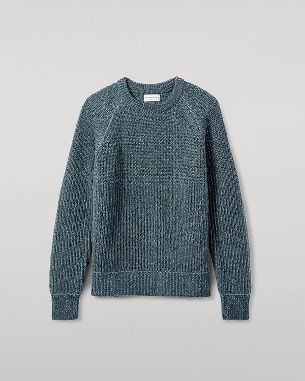Johnstons Of Elgin Ribbed Donegal Cashmere Blue Jumper