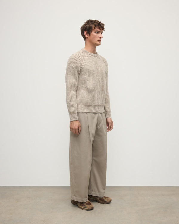 Johnstons Of Elgin Ribbed Donegal Cashmere Cream Jumper