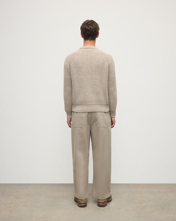 Johnstons Of Elgin Ribbed Donegal Cashmere Cream Jumper