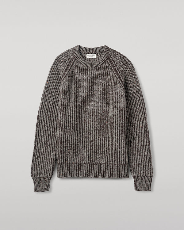 Johnstons Of Elgin Ribbed Donegal Cashmere Grey Jumper