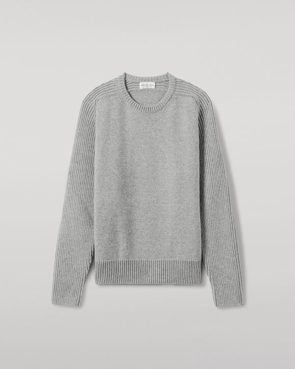 Johnstons Of Elgin Ribbed Light Grey Cashmere Jumper