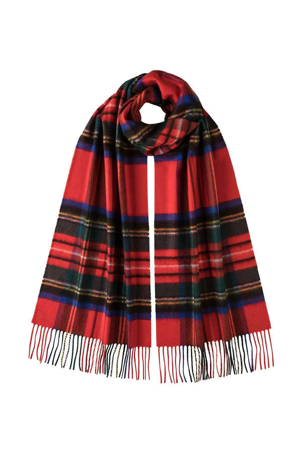johnstons of elgin Royal Stewart Tartan Merino Scarf