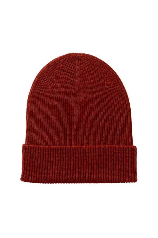 johnstons of elgin Slouchy Dark Red Cashmere Beanie