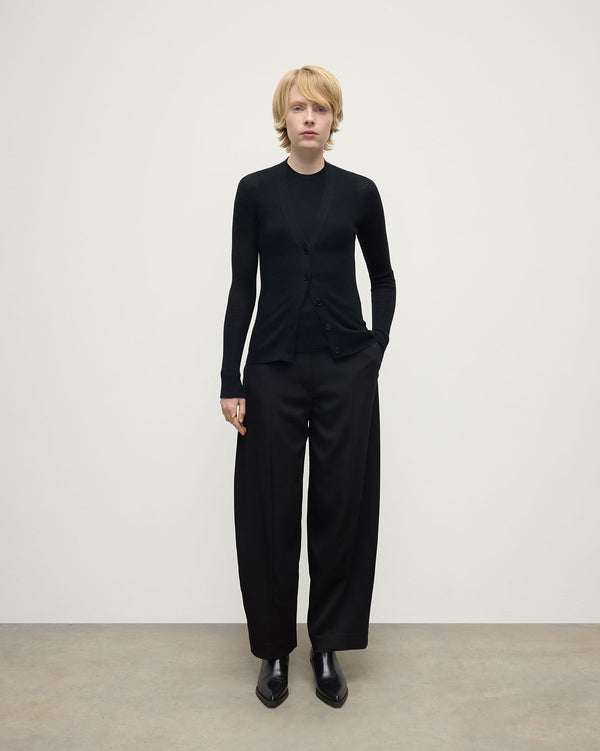 johnstons of elgin Superfine Cashmere Black Cardigan