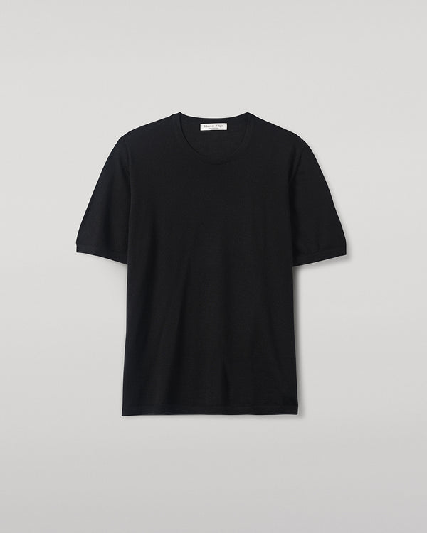 Johnstons Of Elgin Superfine Cashmere Black T-Shirt
