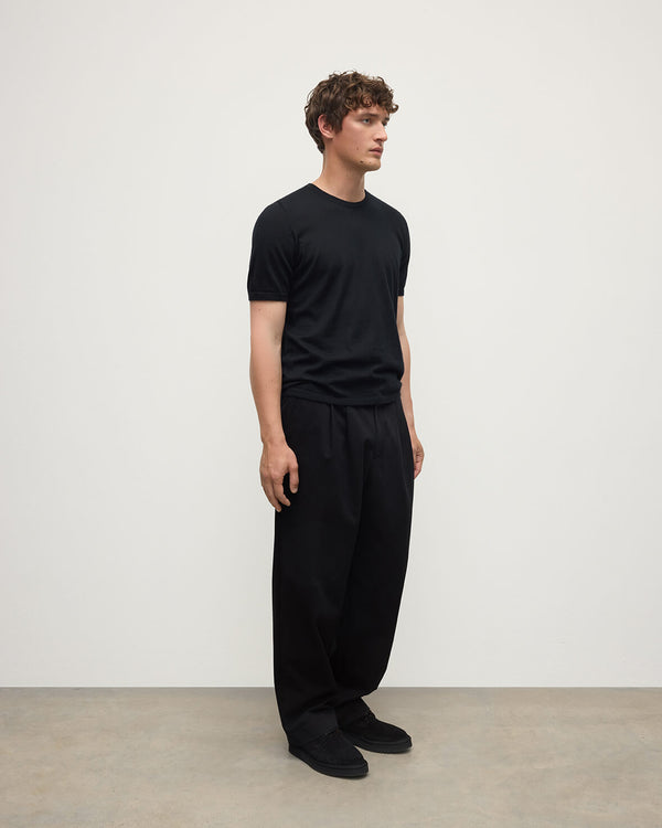 Johnstons Of Elgin Superfine Cashmere Black T-Shirt