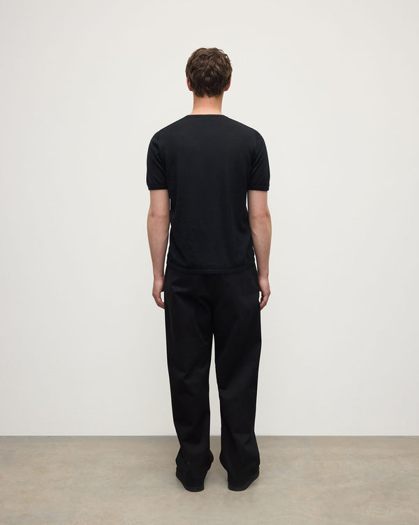 Johnstons Of Elgin Superfine Cashmere Black T-Shirt