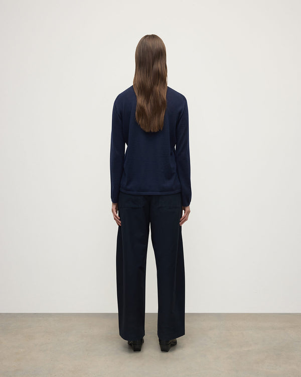 Johnstons Of Elgin Superfine Cashmere Dark Navy Jumper