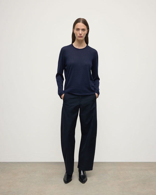 johnstons of elgin Superfine Cashmere Dark Navy Jumper