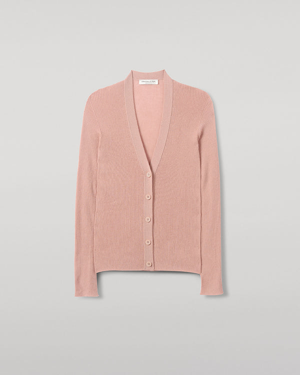 Johnstons Of Elgin Superfine Cashmere Pink Cardigan