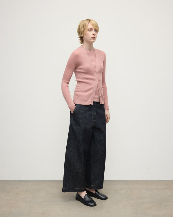 Johnstons Of Elgin Superfine Cashmere Pink Cardigan