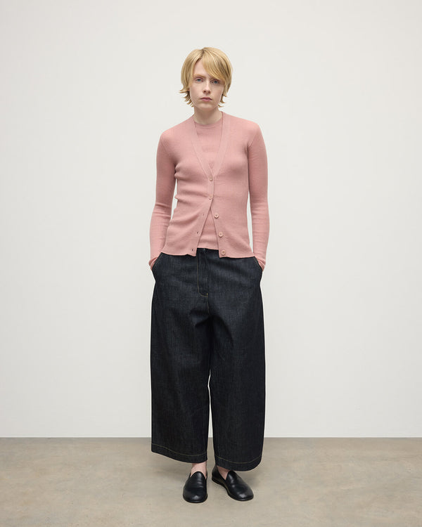 johnstons of elgin Superfine Cashmere Pink Cardigan