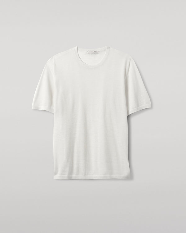 Johnstons Of Elgin Superfine Cashmere White T-Shirt
