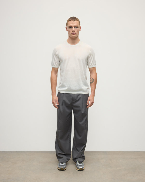 johnstons of elgin Superfine Cashmere White T-Shirt