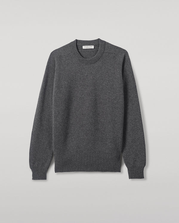 Johnstons Of Elgin Superfine Merino Relaxed Dark Grey Jumper