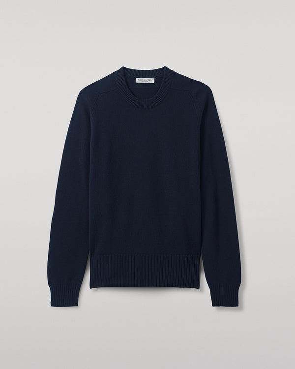 Johnstons Of Elgin Superfine Merino Relaxed Dark Navy Jumper