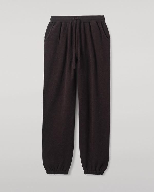 Johnstons Of Elgin Tapered Cashmere Dark Brown Joggers