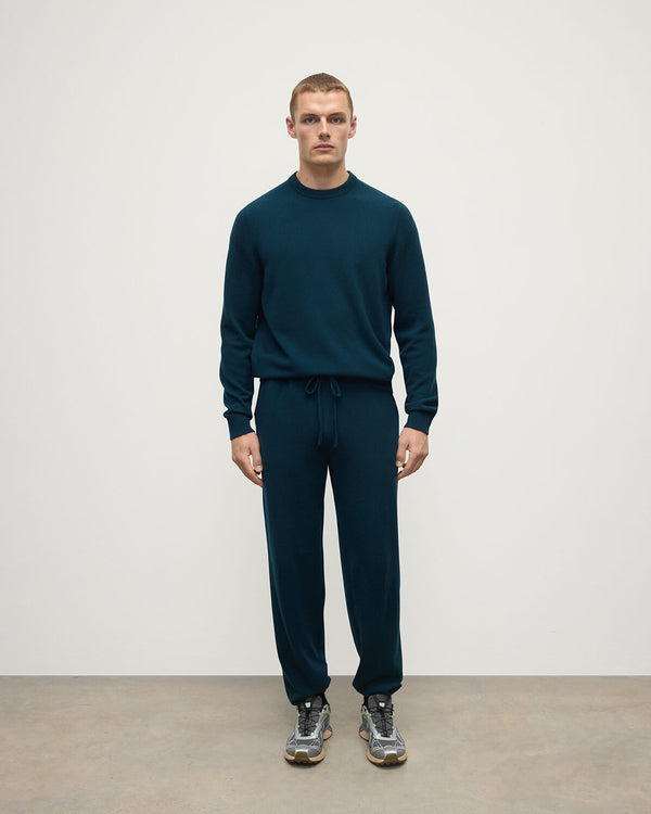 johnstons of elgin Tapered Cashmere Dark Green Joggers