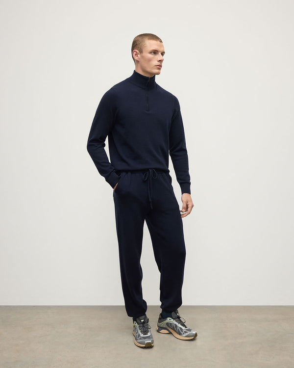 Johnstons Of Elgin Tapered Cashmere Dark Navy Joggers