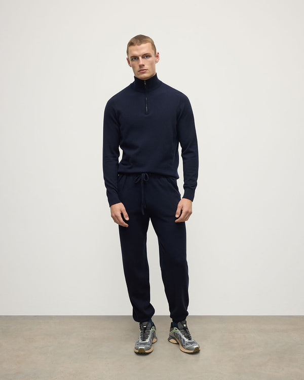 johnstons of elgin Tapered Cashmere Dark Navy Joggers