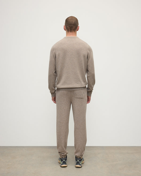 Johnstons Of Elgin Tapered Cashmere Light Brown Joggers