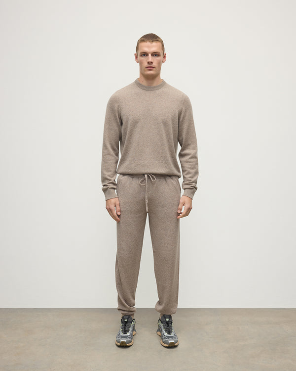 johnstons of elgin Tapered Cashmere Light Brown Joggers