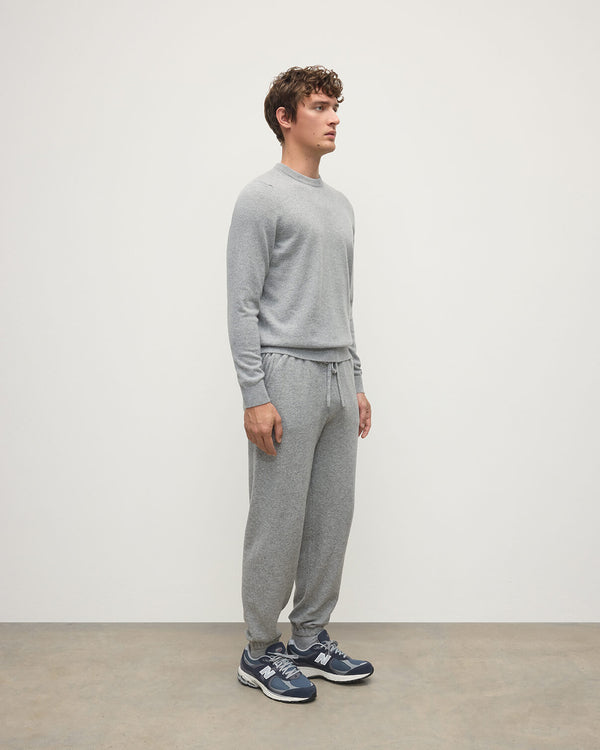 Johnstons Of Elgin Tapered Cashmere Light Grey Joggers
