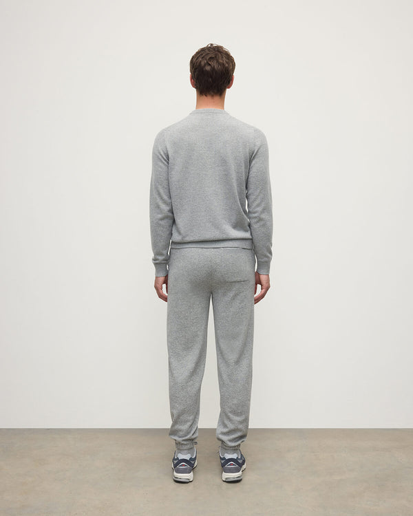 Johnstons Of Elgin Tapered Cashmere Light Grey Joggers