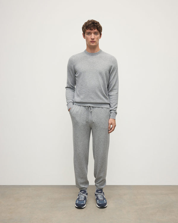 johnstons of elgin Tapered Cashmere Light Grey Joggers