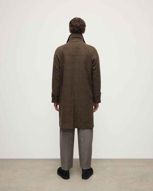 Johnstons Of Elgin 'The Balmacaan' Coat Moorland Glen Urquhart Check