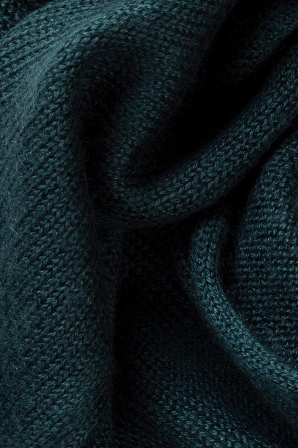 Johnstons Of Elgin Triangle Cashmere Silk Green Neck Tie