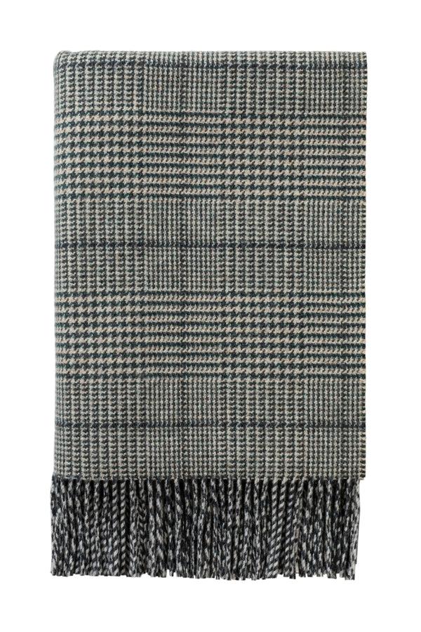 Johnstons Of Elgin Tweed Glen Check Wool Green Throw