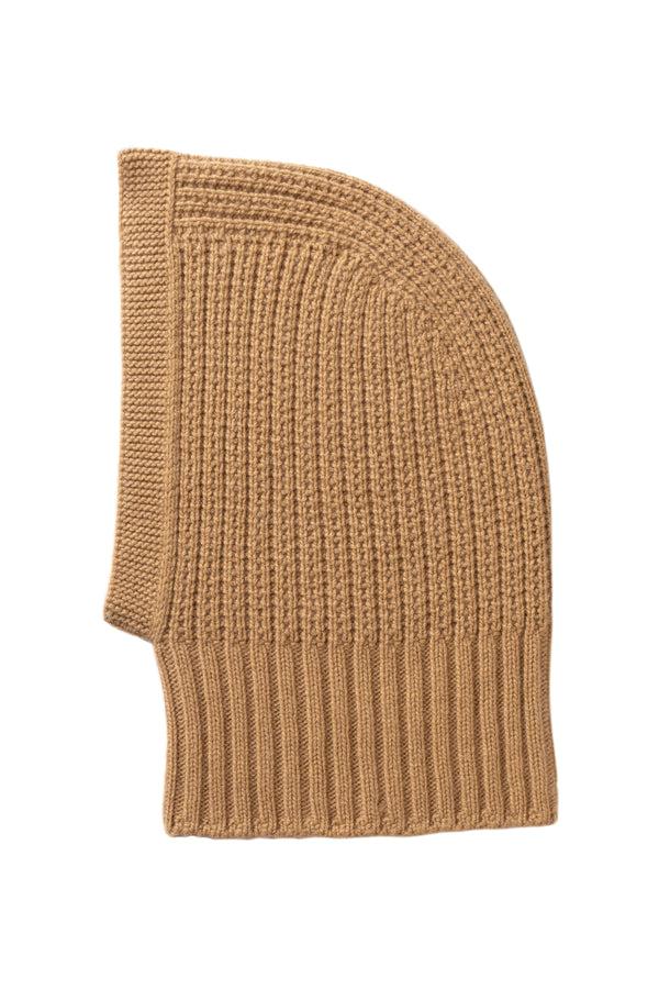 Johnstons Of Elgin Waffle Stitch Camel Cashmere Hood