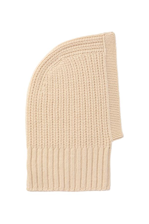 johnstons of elgin Waffle Stitch Cream Cashmere Hood