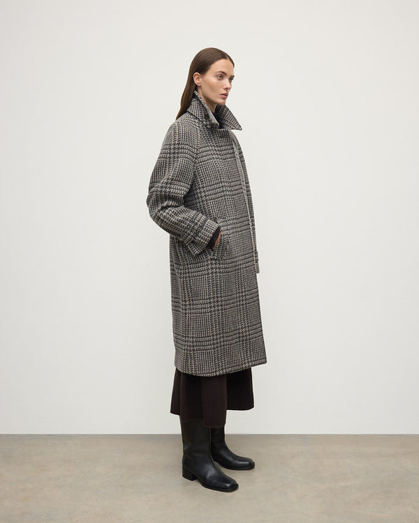 Johnstons Of Elgin Women's Balmacaan Coat Peregrine Glen Urquhart