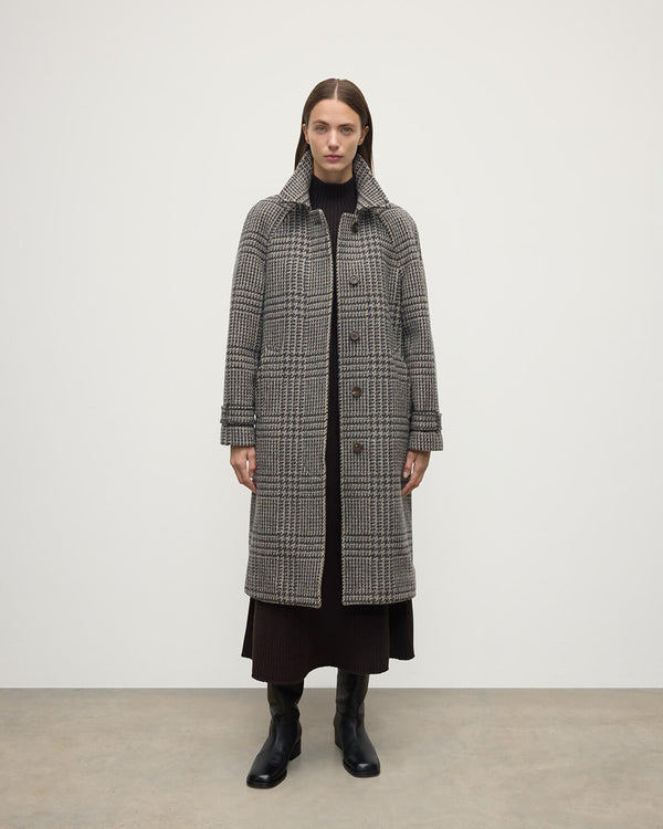 johnstons of elgin Women's Balmacaan Coat Peregrine Glen Urquhart