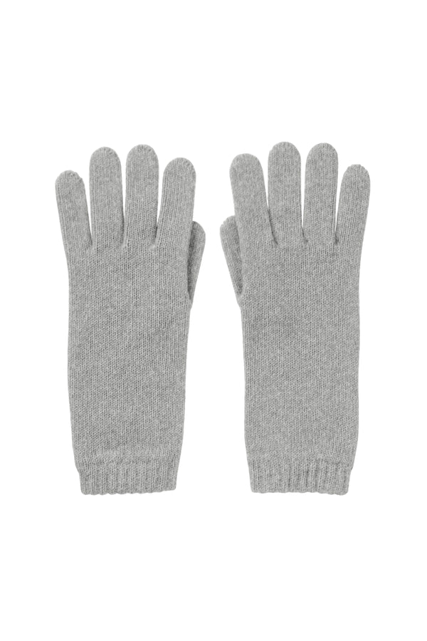 johnstons of elgin Women's Cashmere Light Grey Gloves