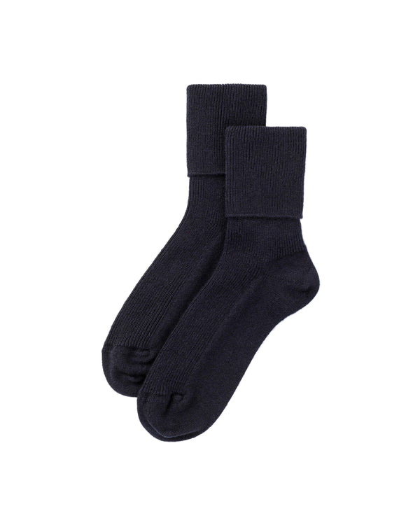 johnstons of elgin Women's Dark Navy Cashmere Socks