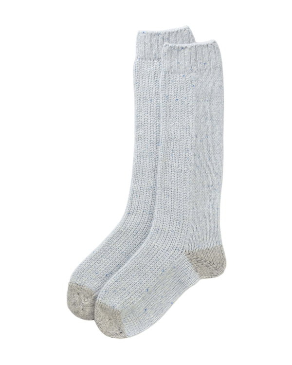 johnstons of elgin Women's Donegal Cashmere Blue Socks