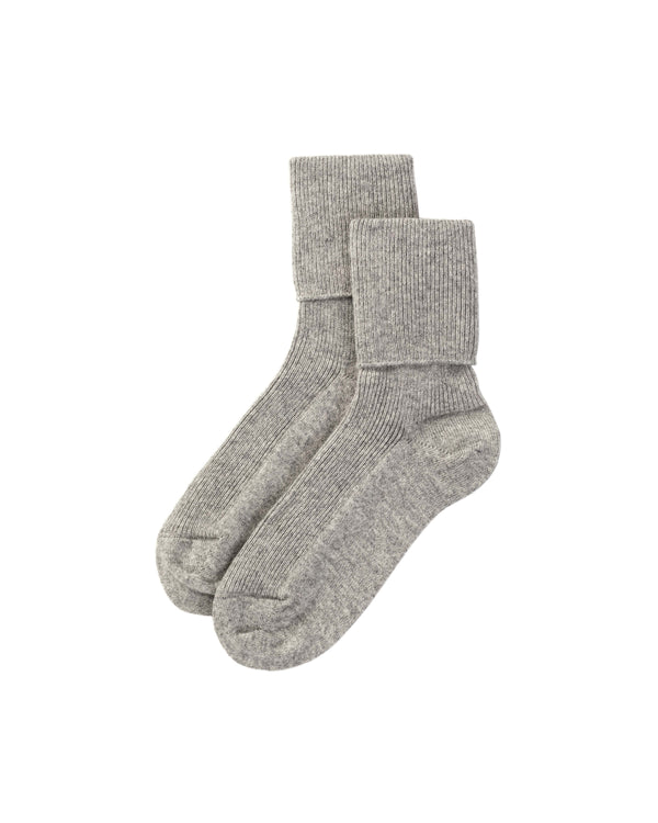 johnstons of elgin Women's Light Grey Cashmere Socks