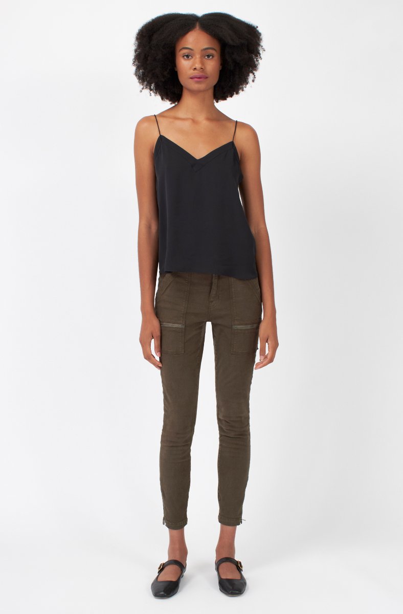 Jojo Maman Bébé Allena Sleeveless Silk Top Caviar Black