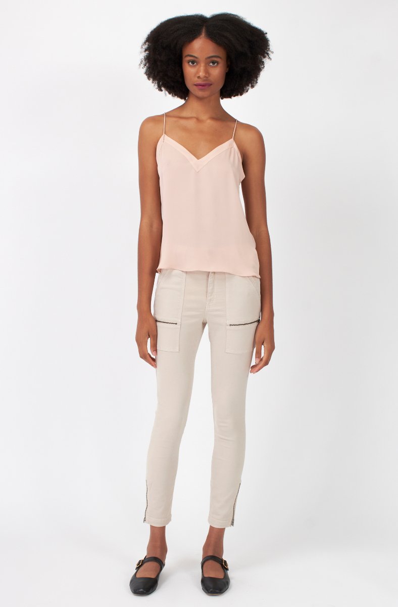 Jojo Maman Bébé Allena Sleeveless Silk Top Pink Sky