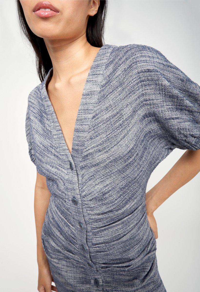 Jojo Maman Bébé Alora Mini Cotton Dress Ombre Blue Multi