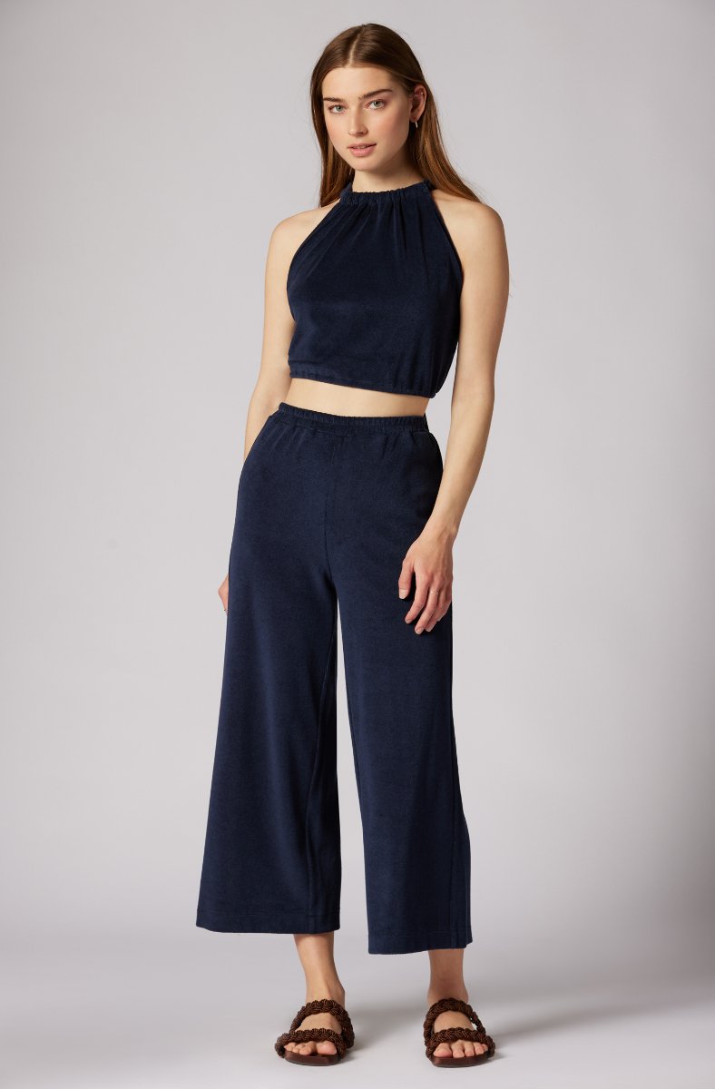 Jojo Maman Bébé Anika Sleeveless Terry Top Peacoat Blue