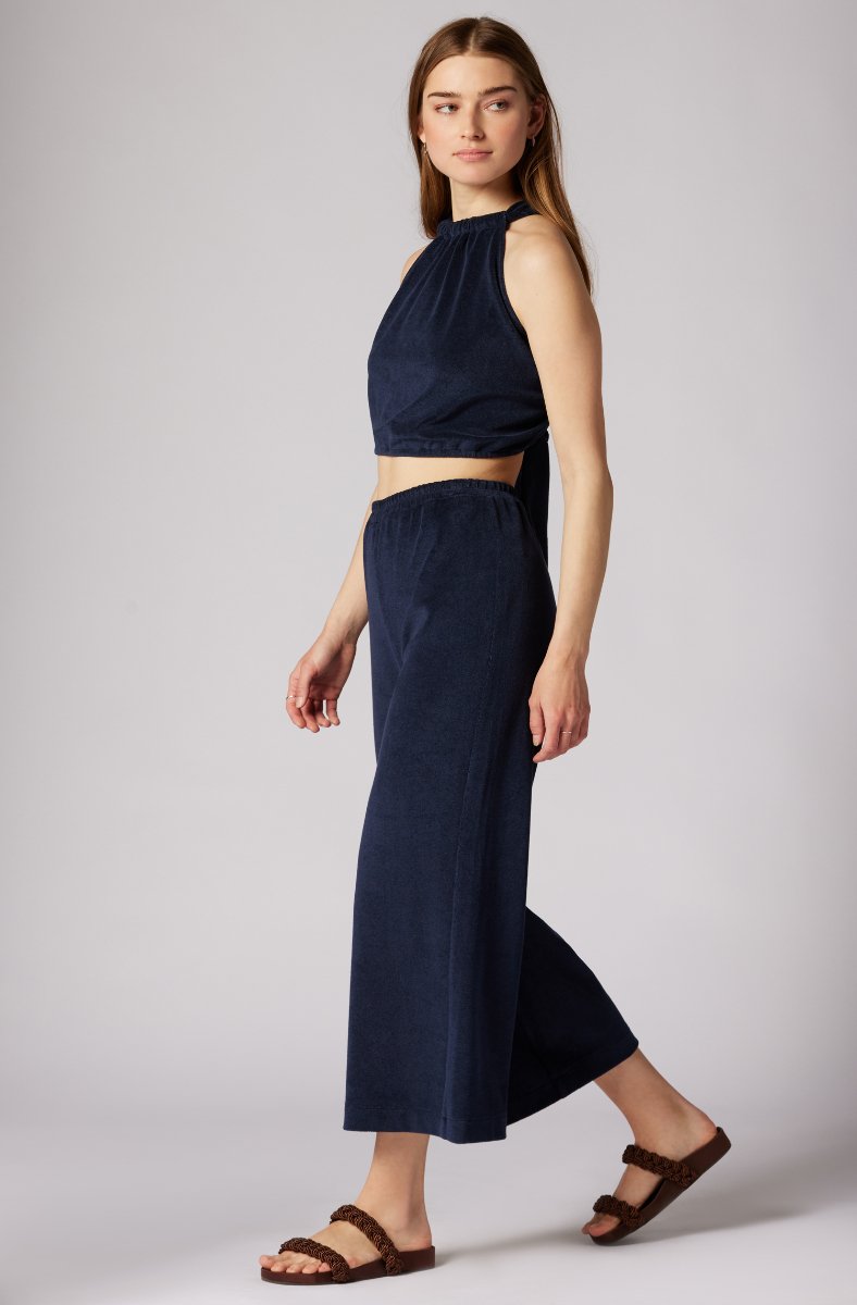 Jojo Maman Bébé Anika Sleeveless Terry Top Peacoat Blue