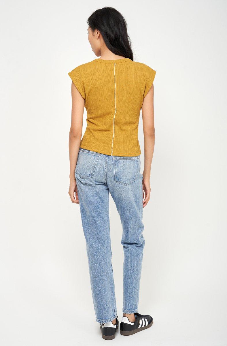 Jojo Maman Bébé Bambi Sleeveless Top Dried Tobacco Yellow