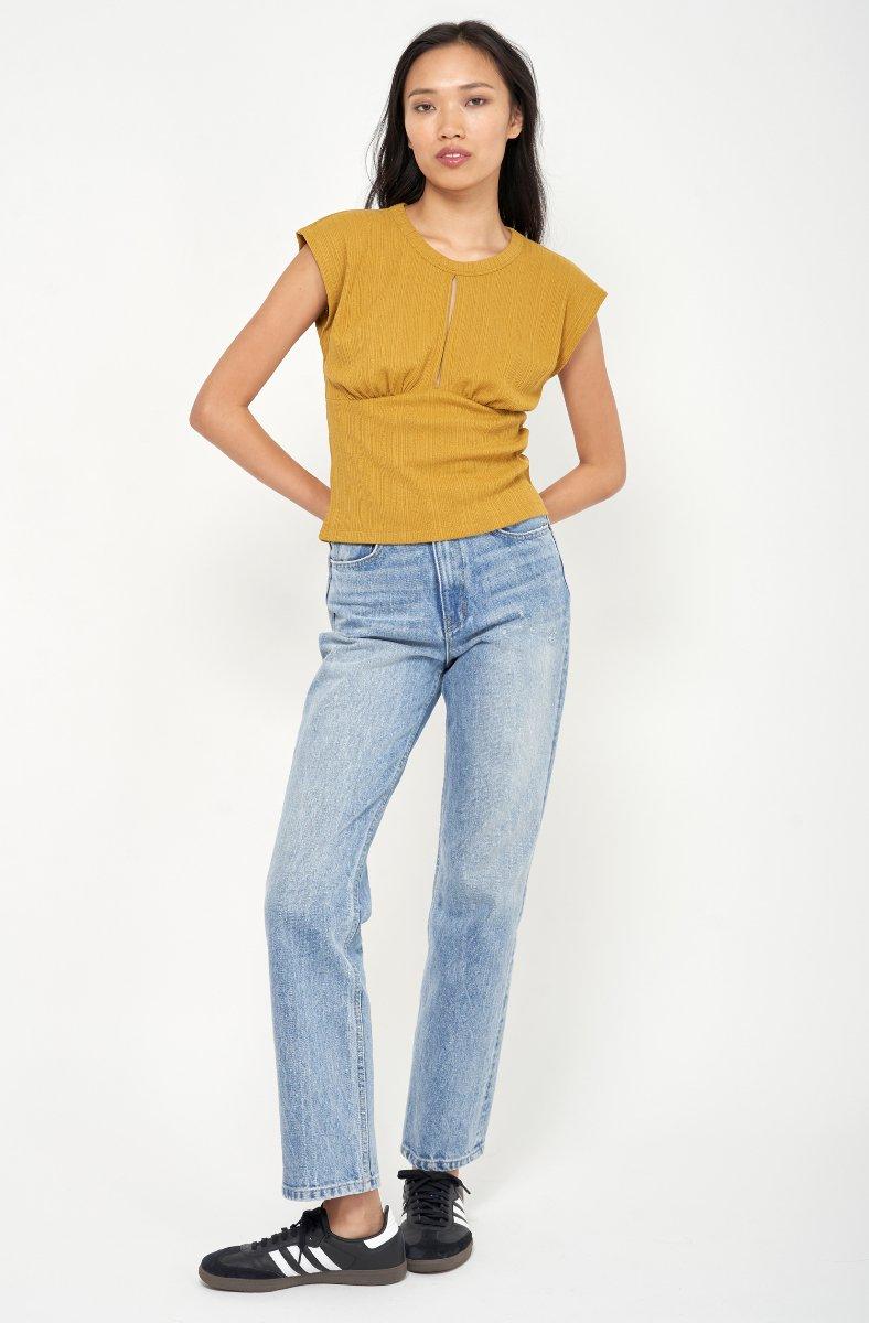 jojo maman bébé Bambi Sleeveless Top Dried Tobacco Yellow