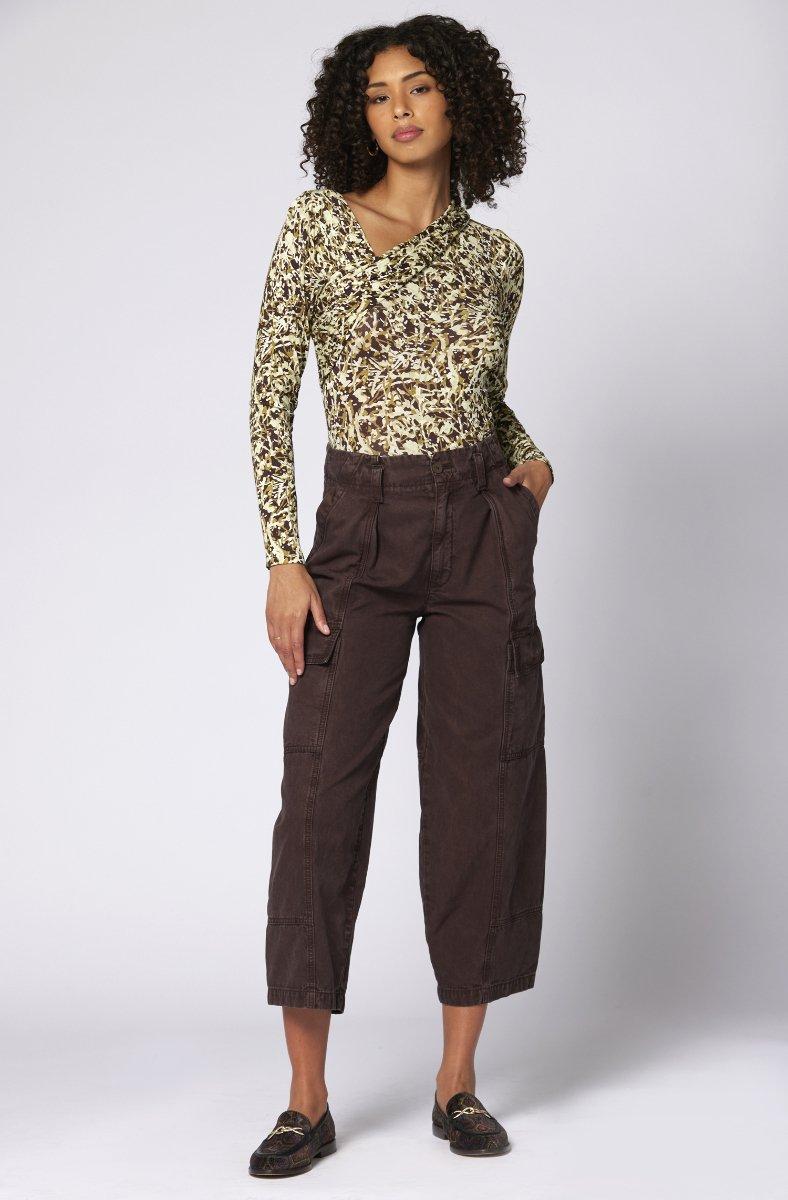 Jojo Maman Bébé Cersei Long Sleeve Top Chocolate Plum Multi Brown