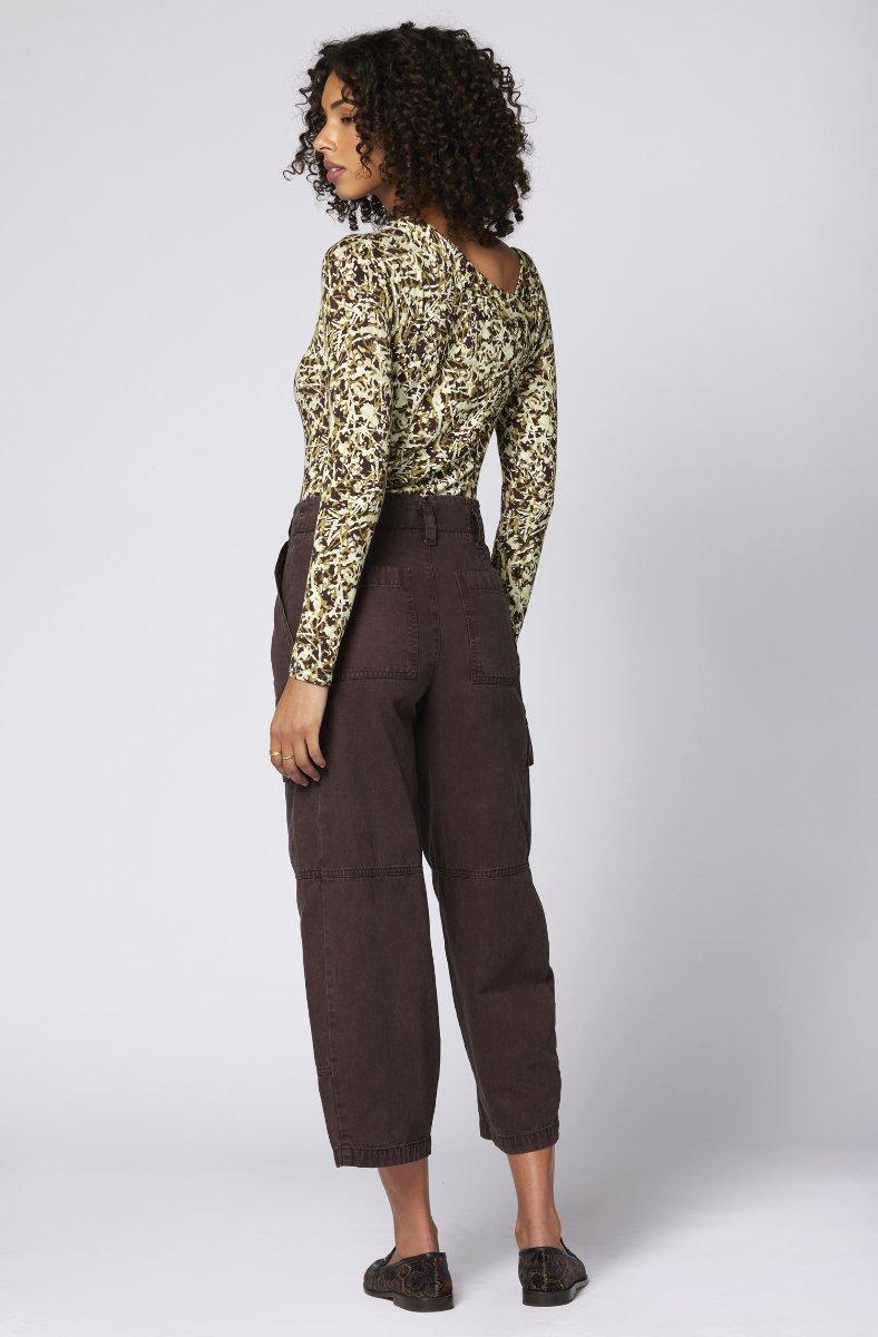 Jojo Maman Bébé Cersei Long Sleeve Top Chocolate Plum Multi Brown